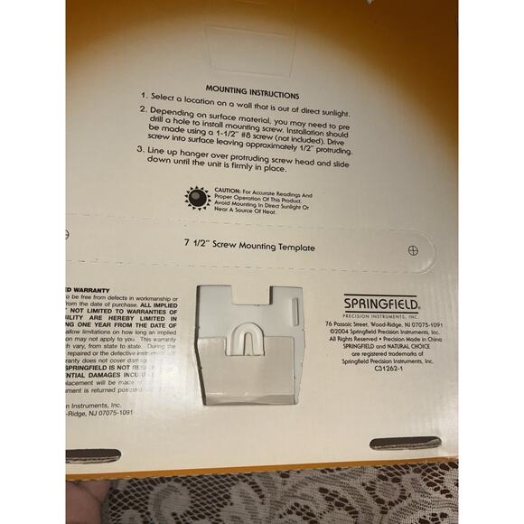 Springfield Thermometer Indoor Outdoor Vintage 2004 Oval Plastic JC Walden - Picture 6 of 6